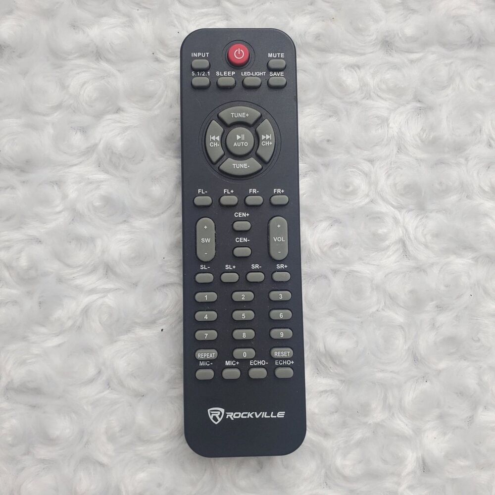 Rockville 5.1 Channel Home Theater Audio System Replacement Remote Control Black